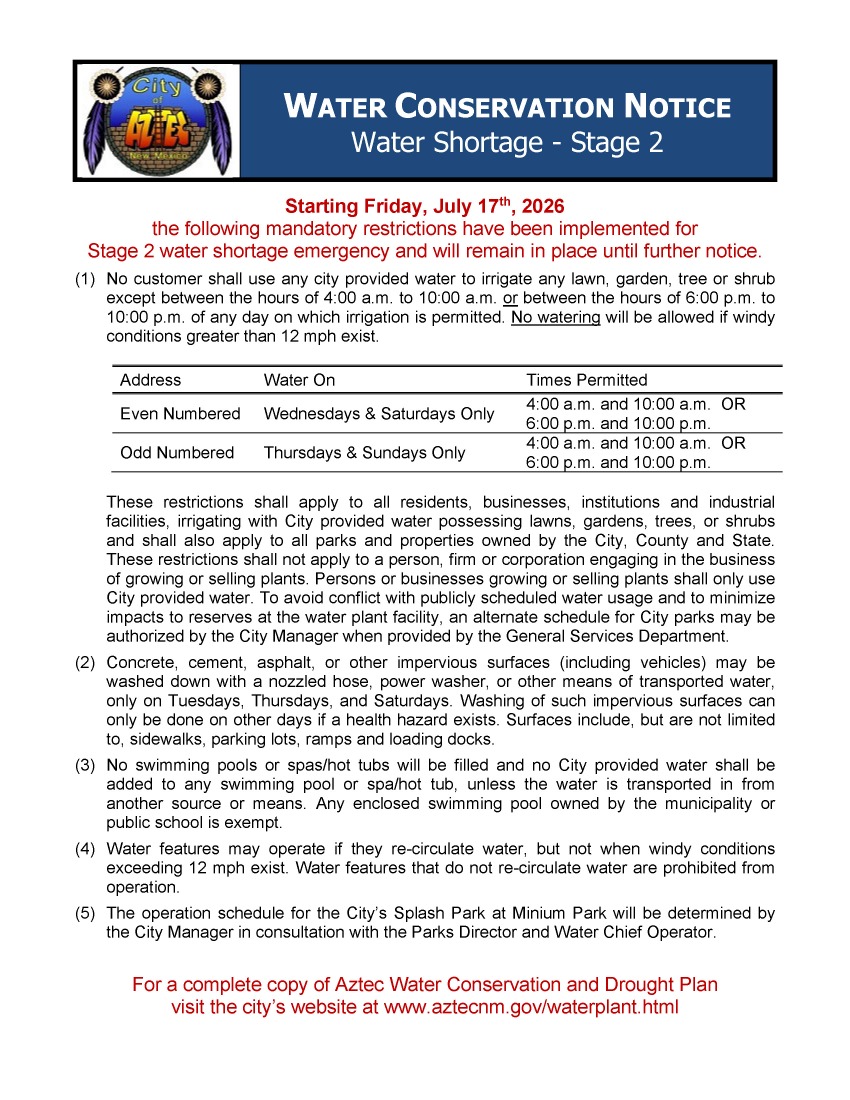 Stage 2 Water Conservation